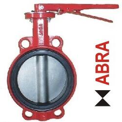 Затвор поворотный межфланцевый ABRA-BUV-VF866D065H Ду65 Ру16 с рукояткой