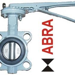 Затвор поворотный межфланцевый маслобензостойкий ABRA-BUV-VF863D250H Ду250 Ру16 с рукояткой
