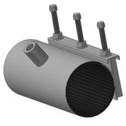 Хомут врезной ОД=125-135 L=400 нар. резьба ДУ25