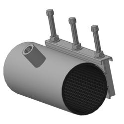 Хомут врезной ОД=139-150 L=500 вн. резьба ДУ15